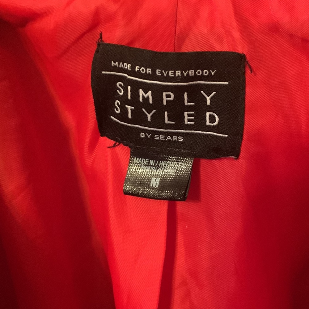 Nwot Sears Red Simply Styled Button Up Jacket Siz… - image 2